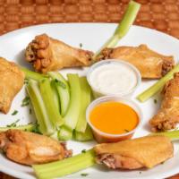 Boneless Wings · Served with blue cheese or ranch with celery, extra celery, blue cheese or ranch for additio...