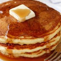3 Traditional Pancakes · Served with powdered sugar, maple syrup and butter.