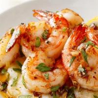 Grilled Jumbo Shrimp (11) & Grits Platter · Served with two eggs any style and choice of toast.