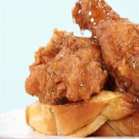 Chicken & French Toast · Comes with three French toast, two eggs any style and three chicken tenders or three chicken...
