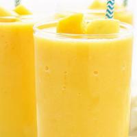 Pineapple Delight Smoothie · 100% real fruits. Pineapple, orange juice, banana.