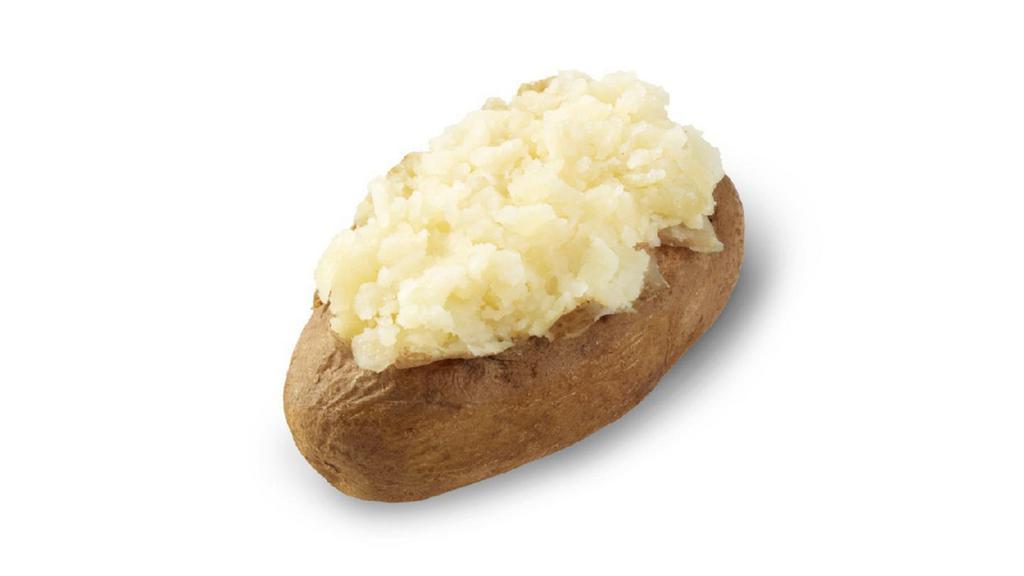Plain Baked Potato · The satisfying simplicity of good, honest, hot, fluffy baked potato perfection. Ingredients: Potato.
