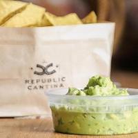 Guacamole · simple and classic: avo, lime, cilantro, jalapeño. Served with chips