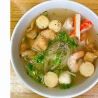 Seafood Pho · Shrimp, fish fillet, fish ball, and crab stick.