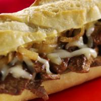 Cheesesteak · With fries.