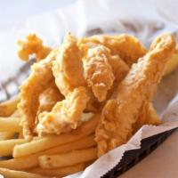 Fried Catfish · Fried catfish comes with French fries.