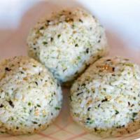 Rice Balls · Three rice balls.