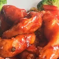 General Tso'S Shrimp · Hot & Spicy. Crispy shrimp with tingling hot sauce & broccoli on the side
