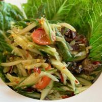 Cucumber Salad · Fresh cucumber and mixed with Thai style dressing.