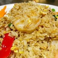 Basil Fried Rice · Hot. Fried rice with egg, fresh basil leaves, pepper, onion and string bean.