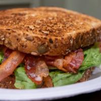 Blt Sandwich · Toasted multigrain bread with bacon, lettuce, tomato, and mayonnaise. Includes a side.