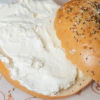 Bagel With Cream Cheese Spread · 