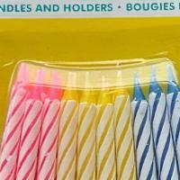 Birthday Candles · The must have addition to our birthday cake. A pack of 24 birthday candles and holders.