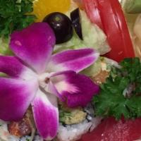 Sushi & Sashimi Combo (1 Person) · Four pieces nigiri, four pieces sashimi, and spicy tuna roll.