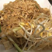 Pad Thai · Classic stir-fried thin rice noodles with your choice of meat, bean sprout, egg, and ground ...