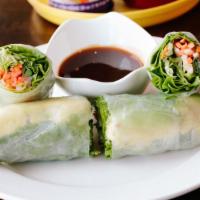 Avocado Summer Rolls (2) · Avocado, veggies with peanut hoisin sauce.