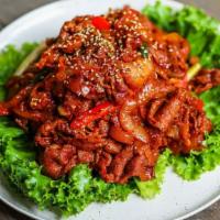 Spicy Pork · Comes with side dishes and rice