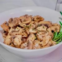 Sautéed Mushrooms (V) (Gf) · Sautéed garlic & olive oil.