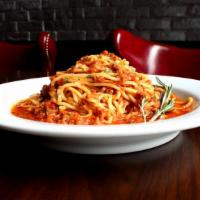 Bolognese · Ground beef & veal meat, homemade pasta selection.
