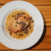 Chicken Marsala · The classic italian dish of lightly-coated chicken breasts braised with marsala wine & mushr...
