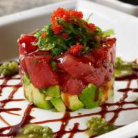 Tuna Tataki · Pan seared and served with chef special chili sauce.