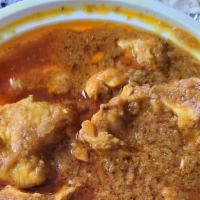 Chicken Curry · Pieces of chicken gently cooked in special curry sauce.