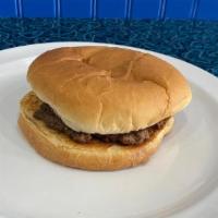 Hamburger · Fresh ground beef patty, made daily, on a toasted bun.