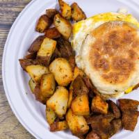 Egg & Cheese · On English muffin, made with two large eggs and served with home fries.