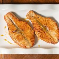 Honey Garlic Salmon  · Served with two side items and a biscuit.