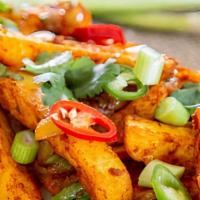 Masala Fries (V/Vg/Nf/Gf)	 · Vegetarian, vegan, gluten-free, nuts free. Fries mixed with Mod India spices.