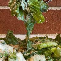 Full Kale Caesar 2.0 (Takeout) · romaine, kale, parmesan cheese, tomato, crushed herb croutons, fried chickpea,  house-made c...