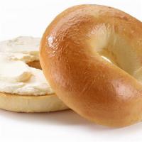Bagel With Cream Cheese · (1) bagel with (2) packs of cream cheese.
