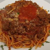 Pasta With Meat Sauce · Pasta with Our Homemade Meat sauce.