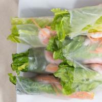 Fresh Roll · Rice paper rolled with fresh veggies, shrimp, chicken and home made 