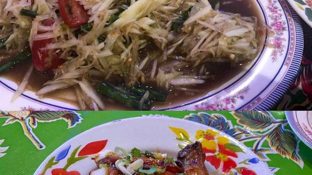 Kai Tod Chai Yo  (Chai Yo Wing) · Deep fried chicken wing tossed in “jaew thai northeastern sauce.