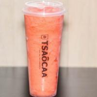 Strawberry Slush · Large Only. Made with real strawberries.