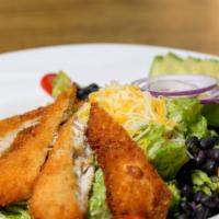 Turkey Cobb Salad · Roast turkey, bacon, hard-boiled egg, avocado, tomato, and blue cheese crumbles.