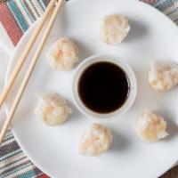 Shrimp Shumai (6) · Steamed shrimp dumpling.
