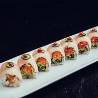 The Fireworks · Hot and spicy. An explosion of spicy salmon, spicy tuna and cucumber wrapped with spicy yell...