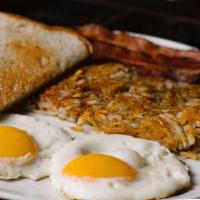 Special Early Bird · 2 eggs, toast, hash browns, choice of bacon, ham or sausage, and coffee.
