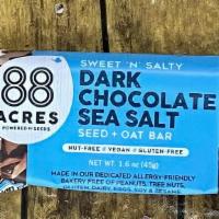 88 Acres Dark Chocolate Sea Salt · Nut free, vegan, gluten free