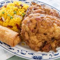 Egg Foo Young · Comes with gravy on the side.