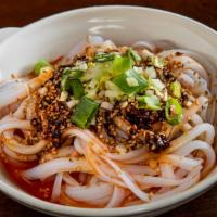 Spicy Mung Bean Noodle · Traditional gelatinous noodle made from mung bean powder with chili oil and fermented black ...