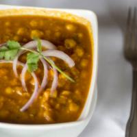 Channa Curry · Traditional chickpea curry. (gluten free, vegan)