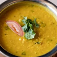 Tadka Daal · Yellow lentils cooked with mild spices. (gluten free, vegan)