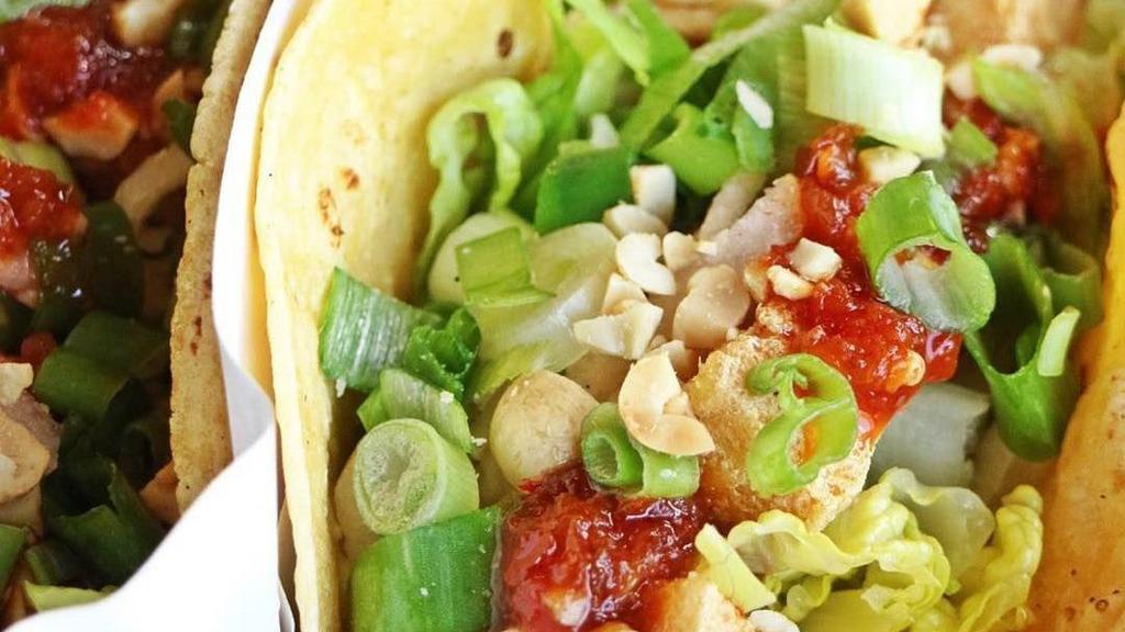 Taco Salad · Lettuce, pico De gallo, chili, Guac, cheese, tortilla chips and chipotle mayo.