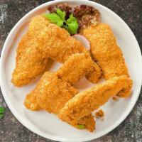 Cheeky Chix Tenders · Chicken tenders breaded and fried until golden brown. Served with your choice of dipping sau...