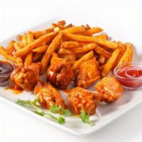 10 Pieces Chicken Wings With Fries · Halal.