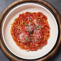 Bouncing Meatballs Pasta · Fresh ziti or linguine served with meatballs.