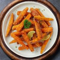 Sweety Potato Fries · (Vegetarian) Thick-cut sweet potato wedges fried until golden brown
